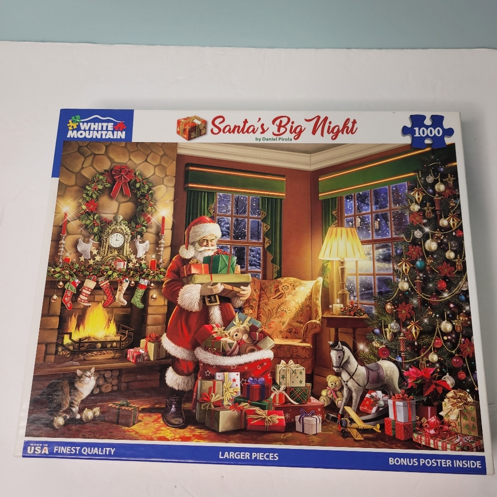 White Mountain Santas Big Night Jigsaw Puzzle 1000 Pcs 2022 Daniel Pirola